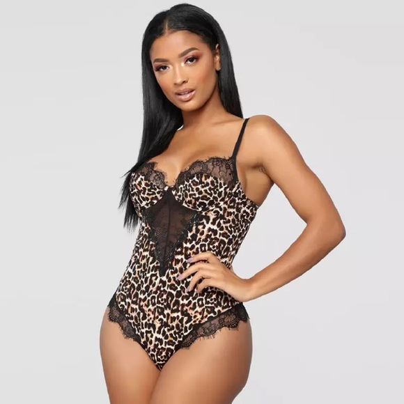 Other - Sexy Leopard Lace Lingerie Animal Print Bodysuit